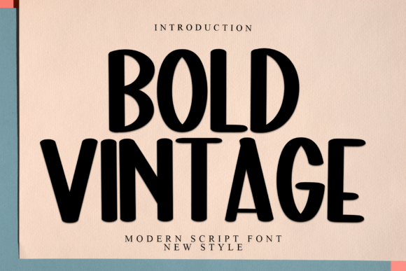 Bold Vintage Font: A Display Typeface for Distinctive Digital Branding