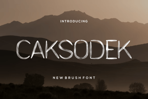 Caksodek: A Dry Brush Typeface for Authentic Branding