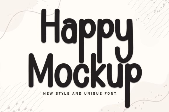 Happy Mockup: A Whimsical Display Font for Digital Branding
