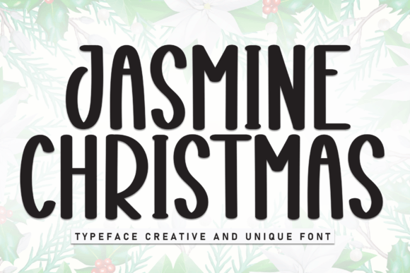 Jasmine Christmas: A Festive Display Font for Small Business Branding