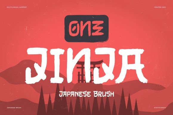 One Jinja: A Brush-Style Display Font for Handmade Charm