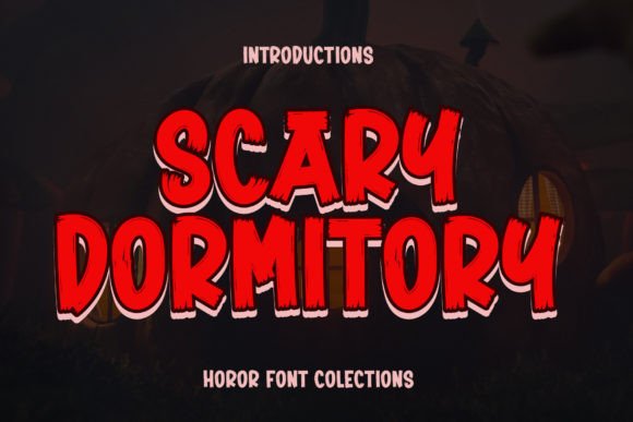 Scary Dormitory: A Halloween Display Font with Editorial Charm