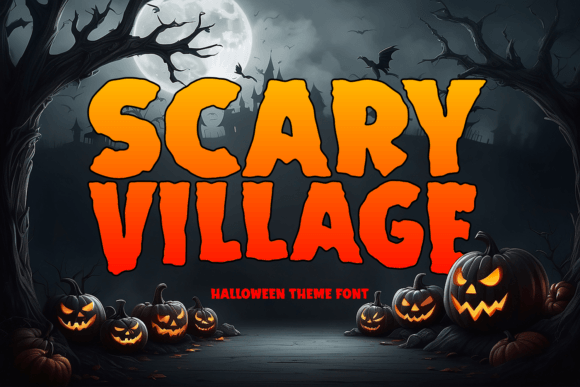 Scary Village: A Halloween Display Font for Bold Digital Branding