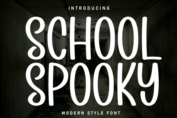 School Spooky: A Bold Display Font for Editorial Halloween Spirit