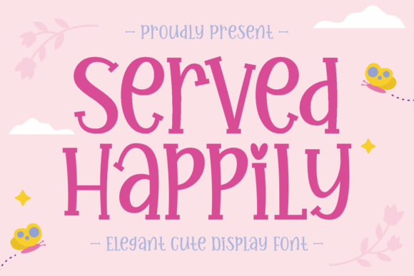 Served Happily: A Whimsical Display Font for Joyful Editorial Moments
