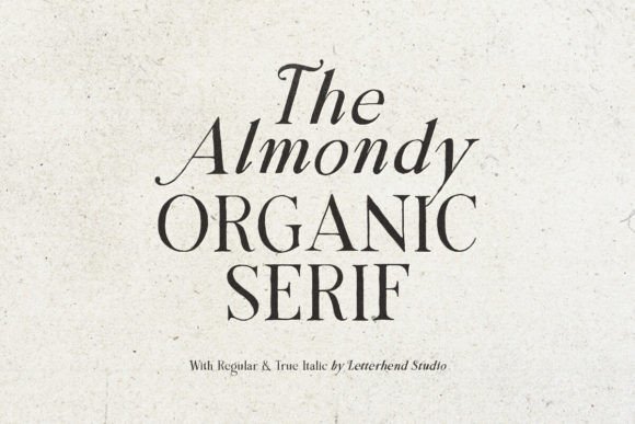 The Almondy: A Warm, Organic Serif Font for Handmade Brands